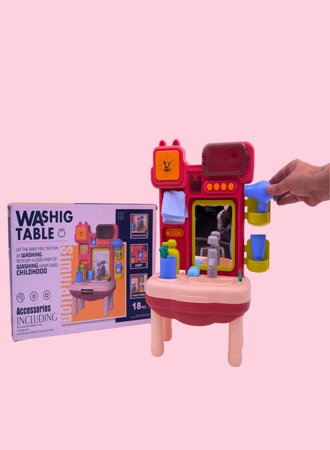 iLearnNgrow Pretend Play Washing Table for Kids | Realistic Sink with Water Play | Role Play Learning Toy | Safe & Non-Toxic | Educational Gift for Boys & Girls - Image 5